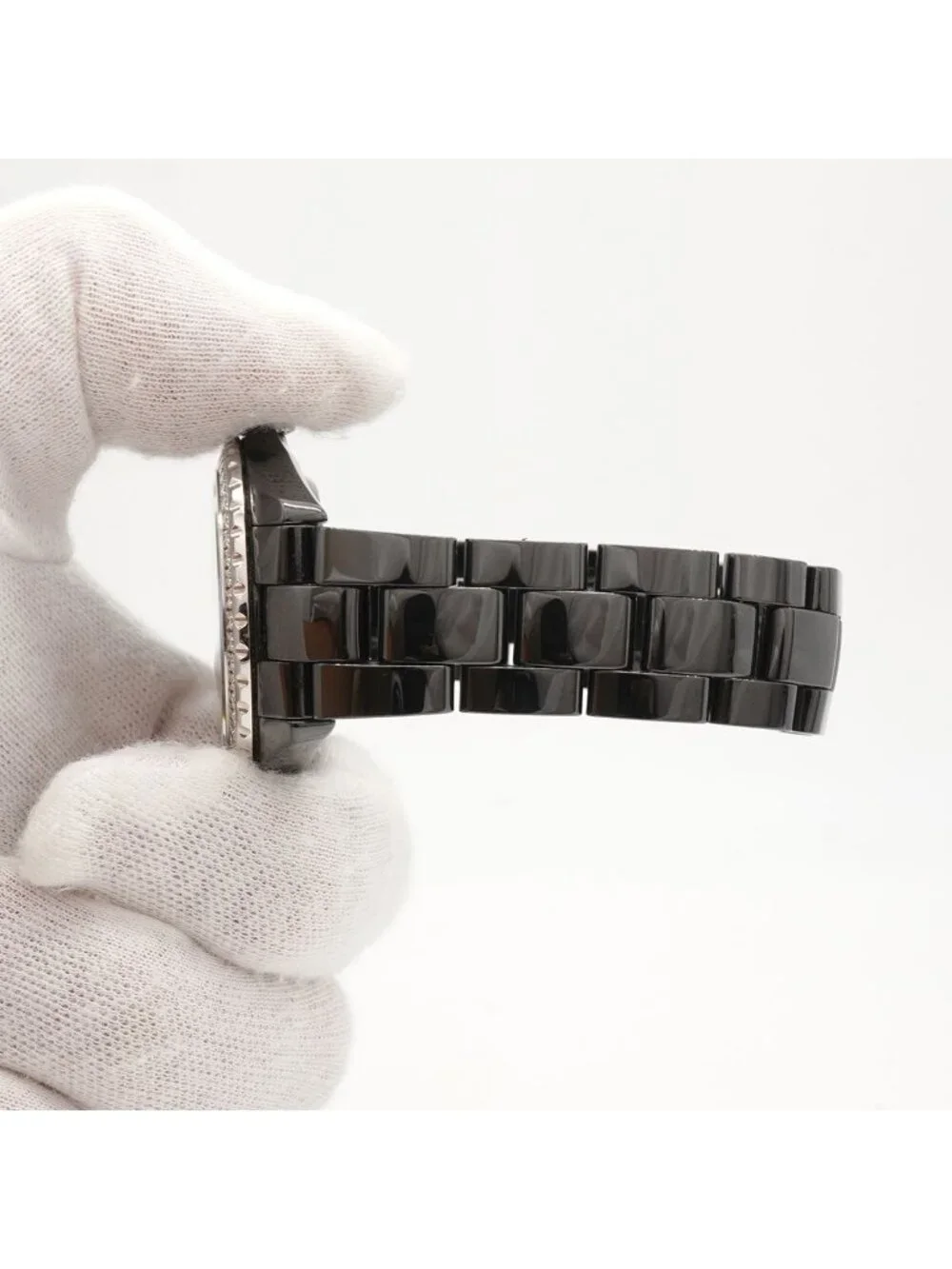 Chanel Caliber 12.1 Diamond Bezel Black Dial Watch
